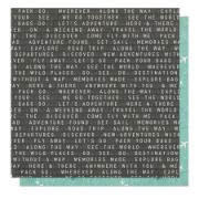 Picture of PhotoPlay Travelogue Double-Sided Cardstock 12"x12"-Pack Your Bags