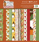 Picture of PhotoPlay Double-Sided Paper Pad 6"X6" 24/Pkg Gnome For Thanksgiving