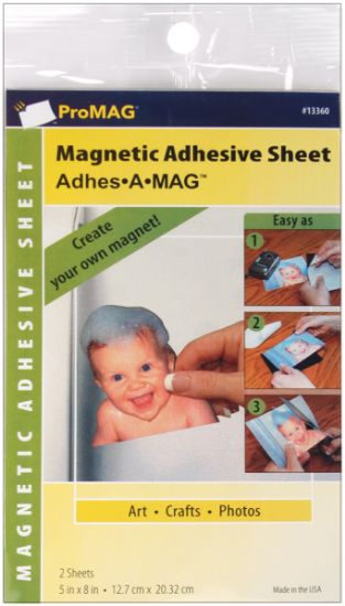 Picture of ProMag Adhesive Magnetic Sheets 5"X8" 2/Pkg