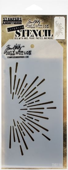 Picture of Tim Holtz Layered Stencil 4.125"X8.5" Burst