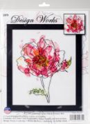 Picture of Pink Floral Counted Cross Stitch Kit 8"X10" 14 Count
