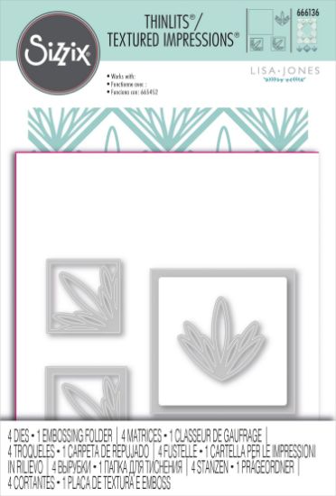 Picture of Sizzix 2D Impresslits Embossing Folder By Lisa Jones-Ornate Frames