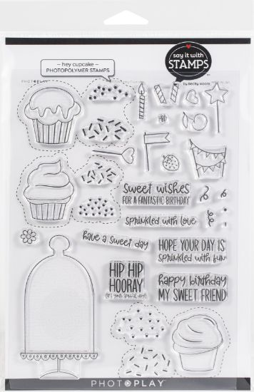 Picture of PhotoPlay Say It With Stamps Photopolymer Stamps Hey Cupcake