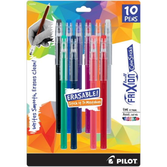 Picture of Pilot® FriXion ColorSticks Erasable Gel Ink Pens, Assorted, 0.7 mm, 10/Pack