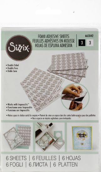 Picture of Sizzix Adhesive Sheets 4"X6" 6/Pkg  
