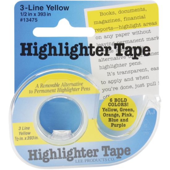 Picture of Highlighter Tape .5"X393" Yellow