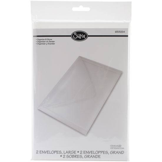 Picture of Sizzix Plastic Envelopes 2/Pkg 6.25"X9"