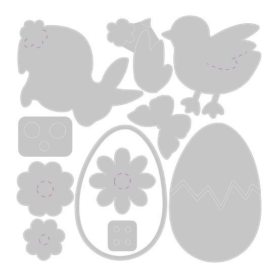 Picture of Sizzix Thinlits Dies By Olivia Rose 11/Pkg-Basic Easter Shapes