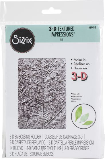 Picture of Sizzix 3D Textured Impressions Embossing Folder Leaf Veins
