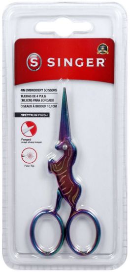 Picture of Singer Forged Unicorn Embroidery Scissors 4" Spectrum