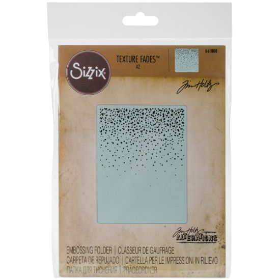 Picture of Sizzix Texture Fades A2 Embossing Folder Snowfall/Speckles By Tim Holtz