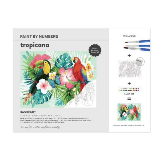 Picture of Kaisercraft Paint By Number Canvas Kit 11.75"x15.75"-Tropicana