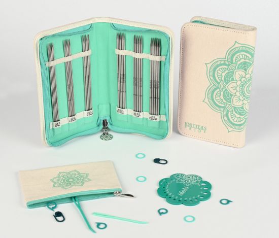 Picture of Knitter's Pride-Mindful Double Pointed Lace Needles Set 6" Grateful Sizes 0/2mm To 3/3.25mm