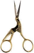 Picture of Singer Forged Stork Embroidery Scissors 4.5" Gold