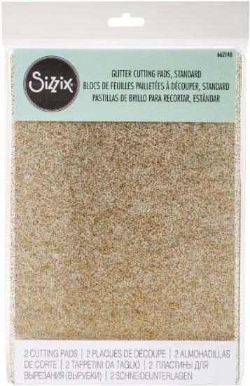 Picture of Sizzix Big Shot Cutting Pads 1 Pair Clear W/Gold Glitter - Standard