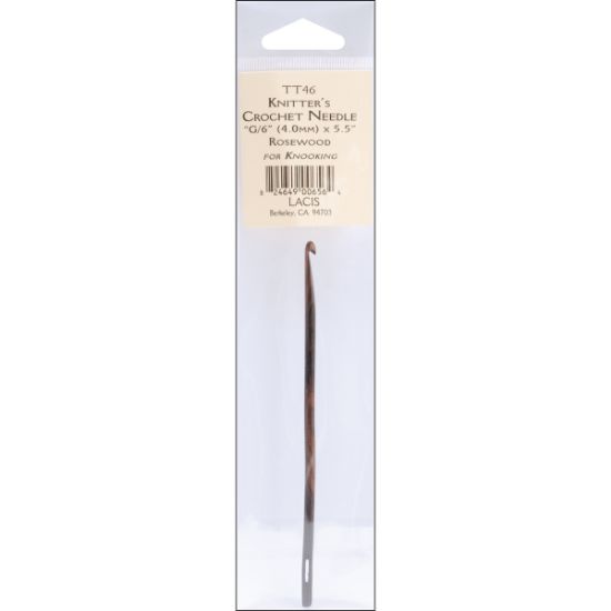 Picture of Knitter's Rosewood Crochet Needle 5.5" Size G6/4mm