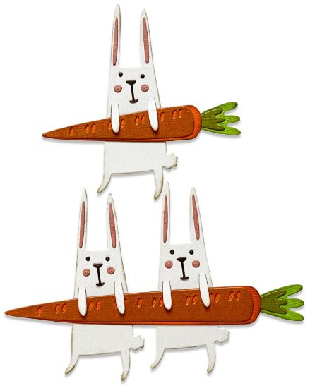 Picture of Sizzix Thinlits Dies By Tim Holtz 11/Pkg Carrot Bunny