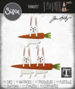 Picture of Sizzix Thinlits Dies By Tim Holtz 11/Pkg Carrot Bunny
