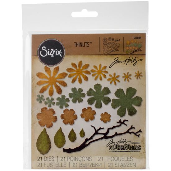 Picture of Sizzix Thinlits Dies By Tim Holtz 21/Pkg Small Tattered Florals
