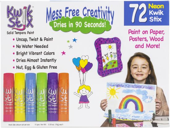 Picture of Kwik Stix Tempera Paint Classpack 72/Pkg Neon Colors, 12 Of Each Color