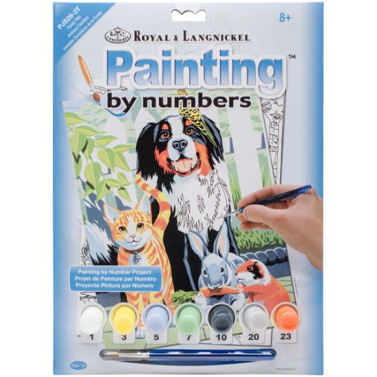 Picture of Junior Small Paint By Number Kit 8.75"X11.75" Family Pets