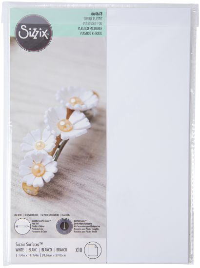 Picture of Sizzix Surfacez Shrink Plastic 8.5"X11" 10/Pkg White