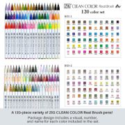 Picture of Kuretake ZIG Clean Color Real Brush Markers 120/Pkg