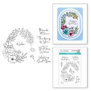 Picture of Spellbinders Clear Acrylic Stamps From The Stylish Ovals-Stylish Oval Birthday Wishes