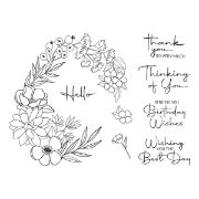 Picture of Spellbinders Clear Acrylic Stamps From The Stylish Ovals-Stylish Oval Birthday Wishes