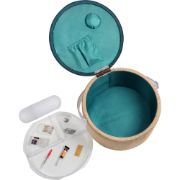 Picture of SINGER Sew'n Stow Sewing Basket Kit 32pcs and Zipper Pouch-Burlap