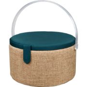 Picture of SINGER Sew'n Stow Sewing Basket Kit 32pcs and Zipper Pouch-Burlap