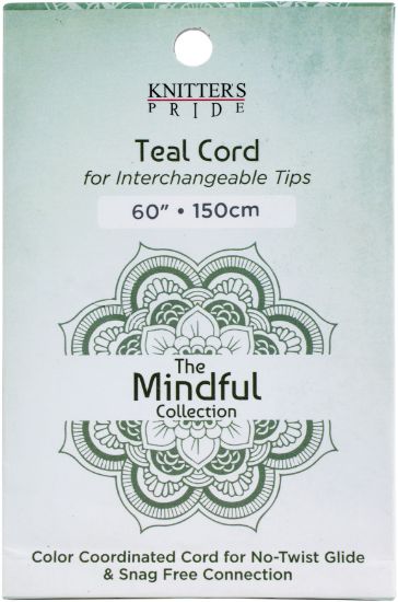 Picture of Knitter's Pride-Mindful Fixed Cords 49" (60" W/Tips)-Teal