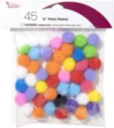 Picture of Pom-Poms .75" Inch 45/Pkg Multi-Colored 
