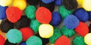 Picture of Pom-Poms 1" 80/Pkg Primary