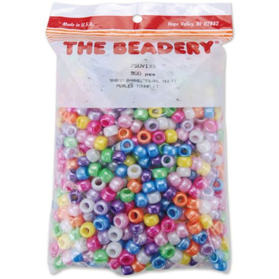 Picture of Pony Beads 6mmX9mm 900/Pkg Pearl Multicolor