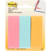 Picture of Post-It Page Markers .875"X2.875" 3/Pkg Assorted