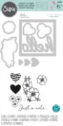 Picture of Sizzix Framelits Die & Stamp Set By Lisa Jones 8/Pkg-Floral Hello