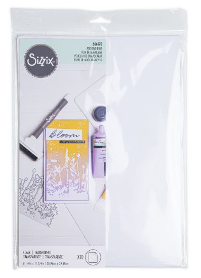 Picture of Sizzix Masking Film Sheets 8.25"X11.75" 10/Pkg-Clear