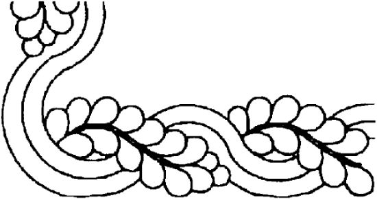 Picture of Quilt Stencils By Pepper Cory 5" Cable Feather Border 10"X20"