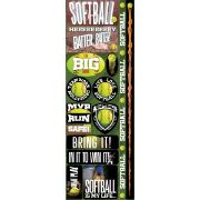 Picture of Real Sport Die-Cut Cardstock Stickers 4.25"X13" Softball Combo
