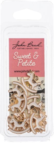 Picture of Sweet & Petite Charms  Rocking Horse White, 16x13mm 10/Pkg