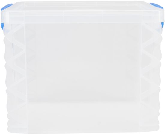 Picture of Super Stacker File Box 14.5"X10.5"X11.25" Clear W/ Blue Handles