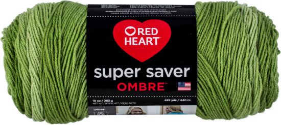 Picture of Red Heart Super Saver Ombre Yarn Green Apple