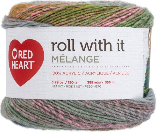 Picture of Red Heart Yarn Roll With It Melange Green Room