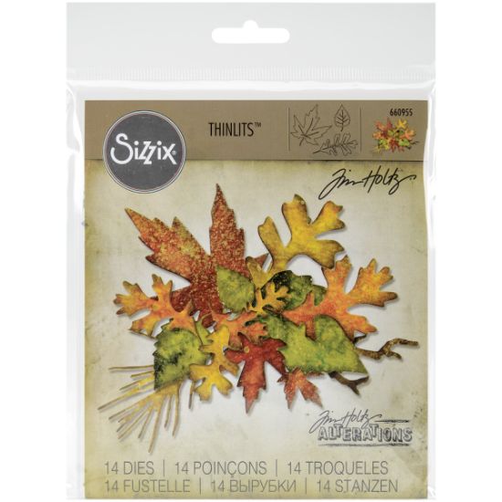 Picture of Sizzix Thinlits Dies 14/Pkg By Tim Holtz Fall Foliage