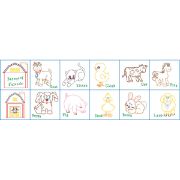Picture of Stamped Cloth Nursery Books 8"X8" 12 Pages Barnyard Friends