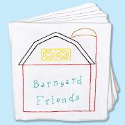 Picture of Stamped Cloth Nursery Books 8"X8" 12 Pages Barnyard Friends