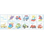 Picture of Stamped Cloth Nursery Books 8"X8" 12 Pages Transportation