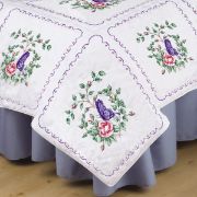 Picture of Stamped White Quilt Blocks 18"X18" 6/Pkg Butterfly Heart