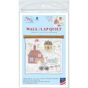 Picture of Stamped White Wall Or Lap Quilt 36"X36" Country Quilts